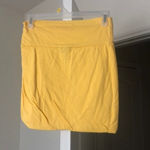 Yellow mini skirt